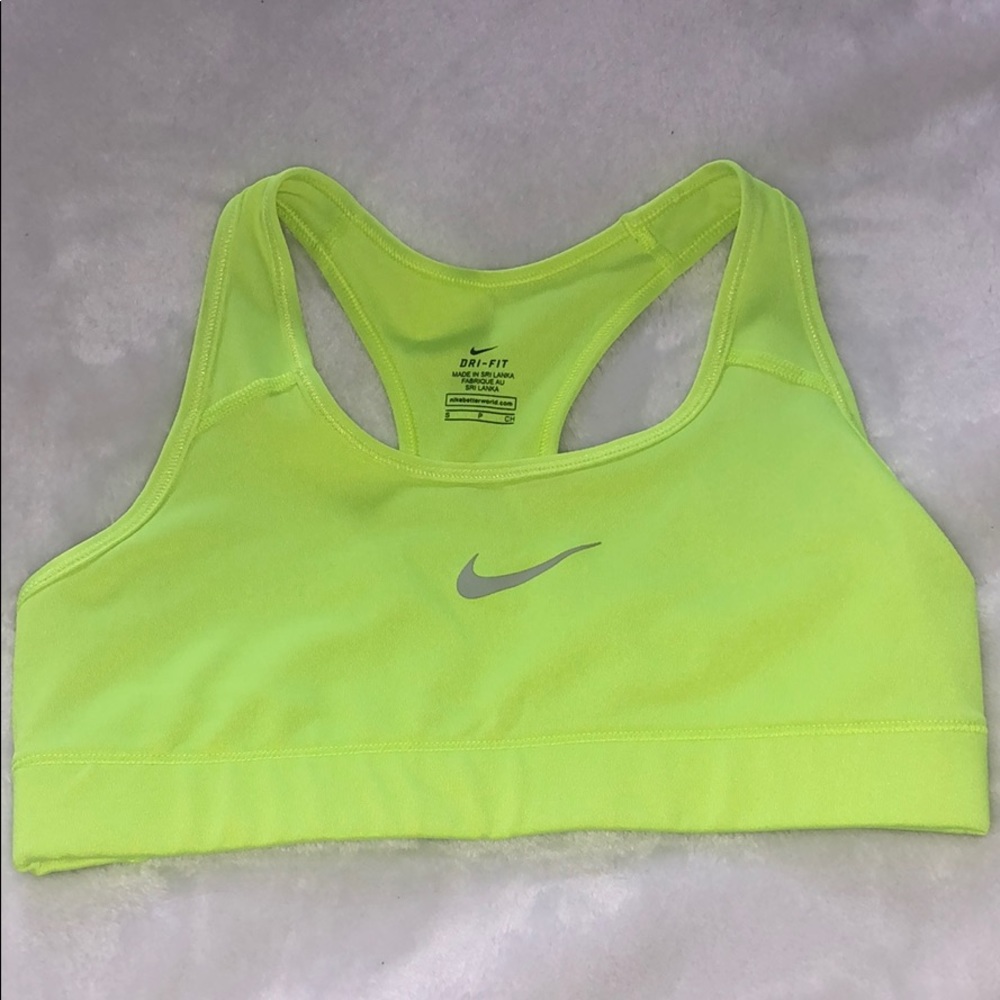 Yellow Nike Dri-Fit Sport Bra